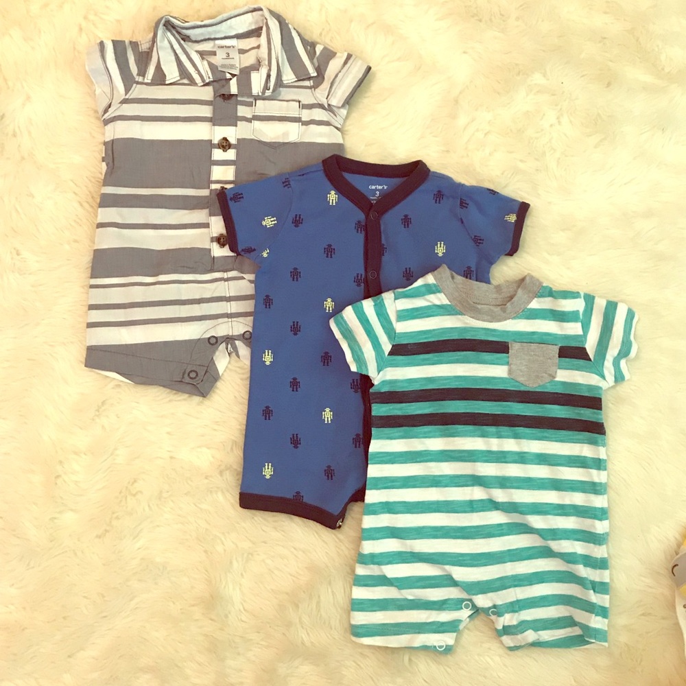 Carters rompers 3 months